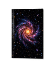 Pink spiral glass wall art by Artdesigna featuring vibrant, swirling glass arms displayed in a modern studio setting.