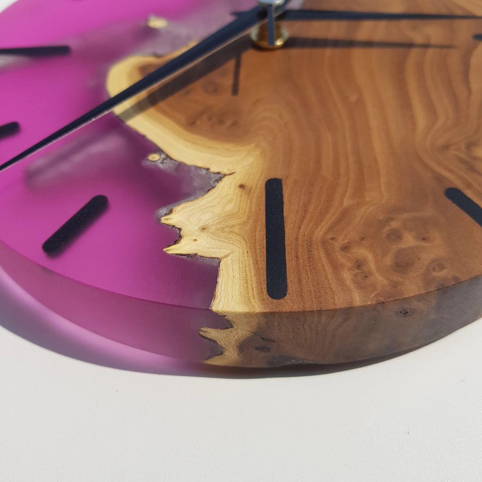 Enchanted SilverBerry Tree & Resin Timepiece | Premium Handmade Wall Clocks - Artdesigna