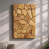 Olive Wood Geometric - Handmade Wooden Wall Sculptures