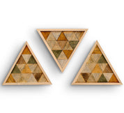 ・"Triangular-Rustic"・Premium Wood Handmade Wall Sculpture - Limited Edition