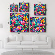 Flower Painting - Glass Wall Art - Artdesigna