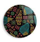 ・"Ethnica 2"・Rounded Glass Wall Art