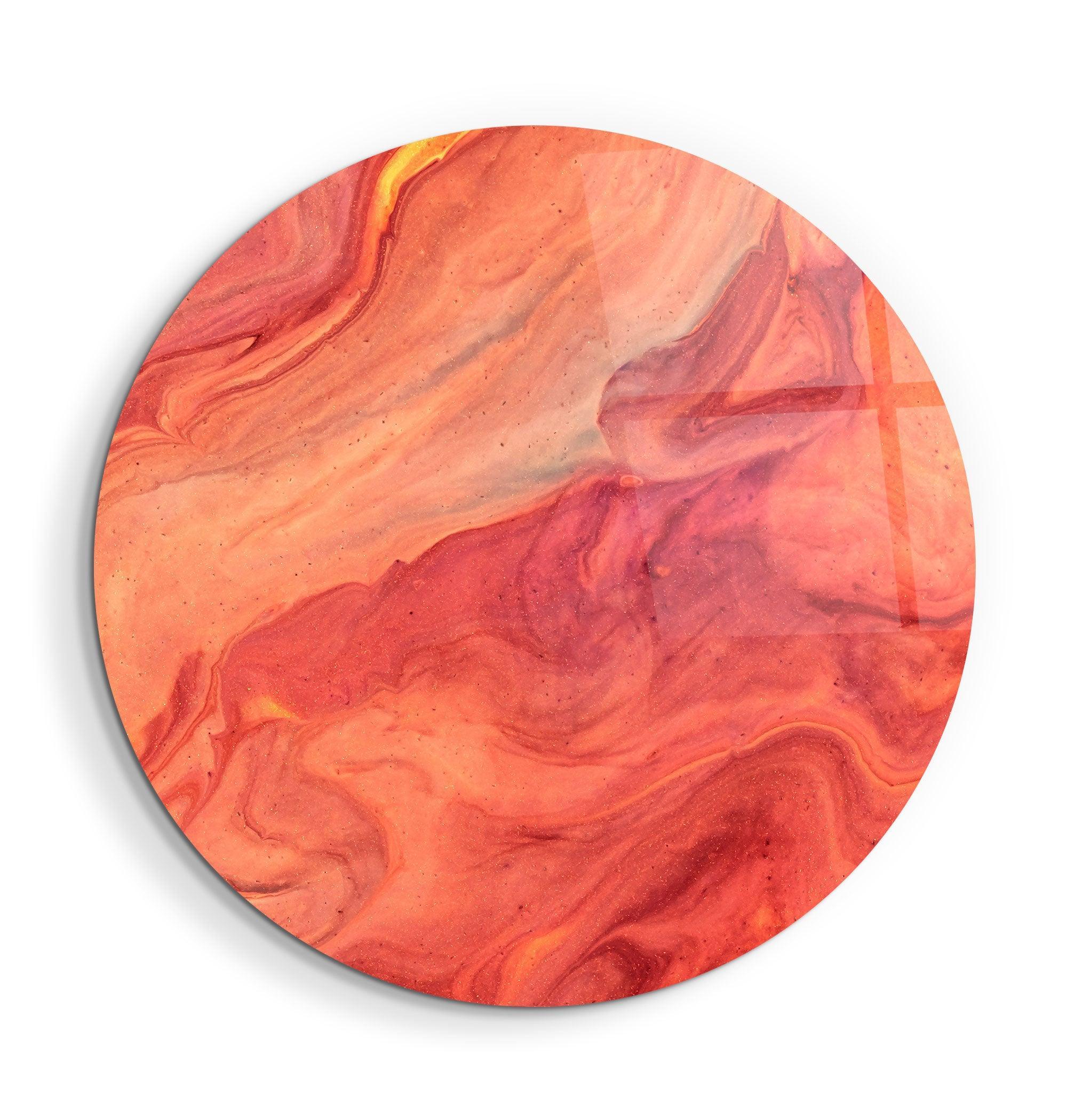・"Like Mars"・Rounded Glass Wall Art - ArtDesigna Glass Printing Wall Art