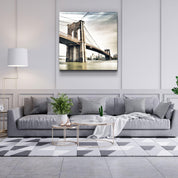 ・"Brooklyn Bridge"・Glass Wall Art - ArtDesigna Glass Printing Wall Art