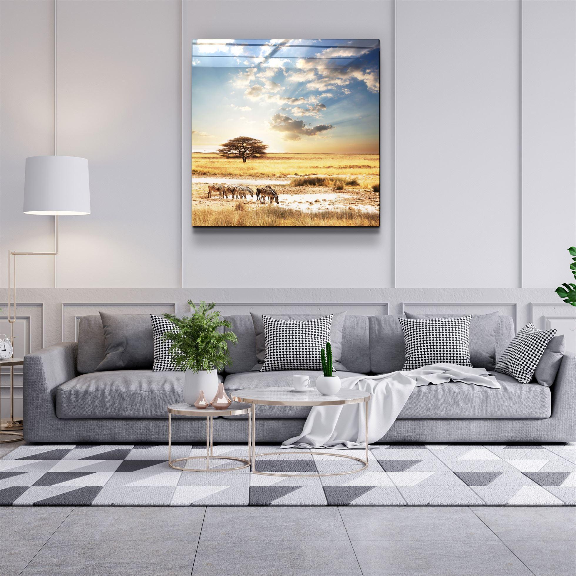 ・"Africa (Wide Meadow)"・Glass Wall Art - ArtDesigna Glass Printing Wall Art