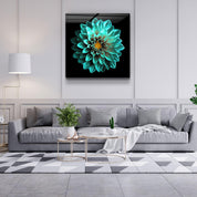 ・"Green Flower"・Glass Wall Art - ArtDesigna Glass Printing Wall Art