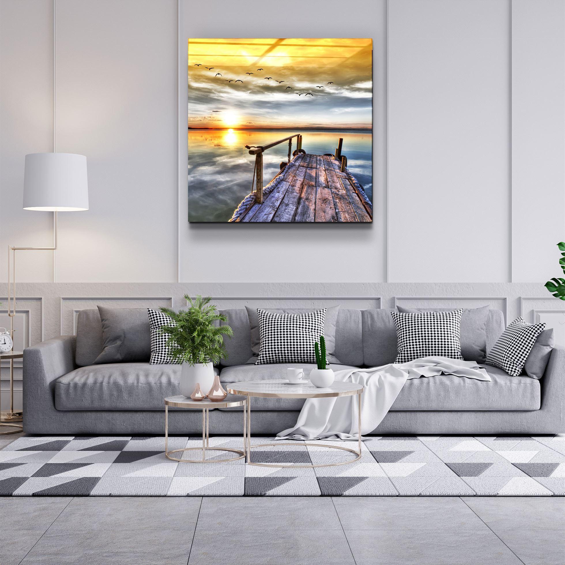 ・"Sunset Landscape"・Glass Wall Art - ArtDesigna Glass Printing Wall Art