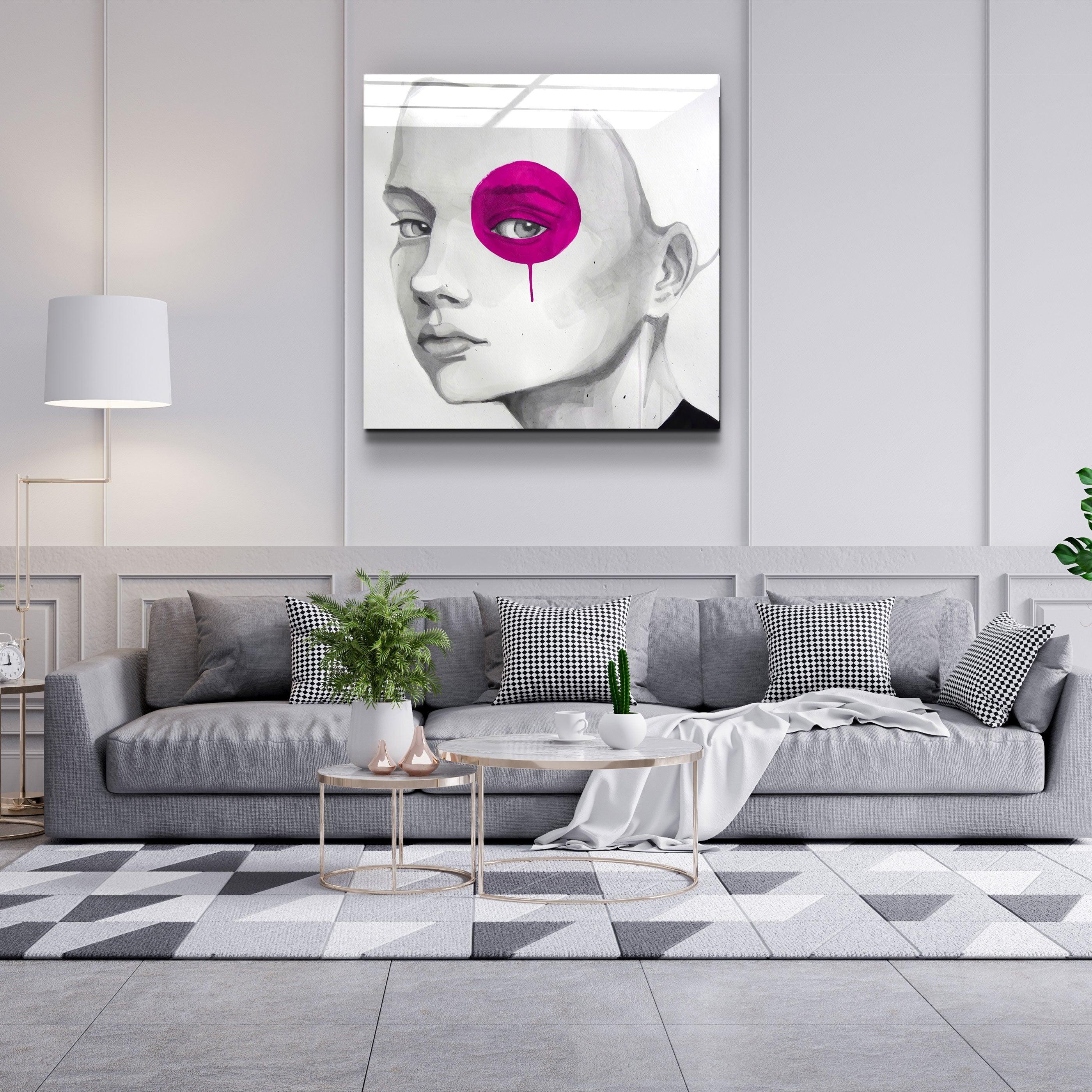・"Purple Eye"・Glass Wall Art - ArtDesigna Glass Printing Wall Art
