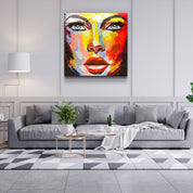 ・"Abstract Woman Portrait"・Glass Wall Art - ArtDesigna Glass Printing Wall Art