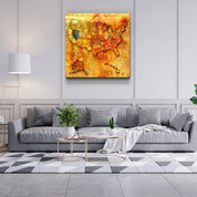 ・"Vintage Map US - Nevada"・Glass Wall Art - ArtDesigna Glass Printing Wall Art