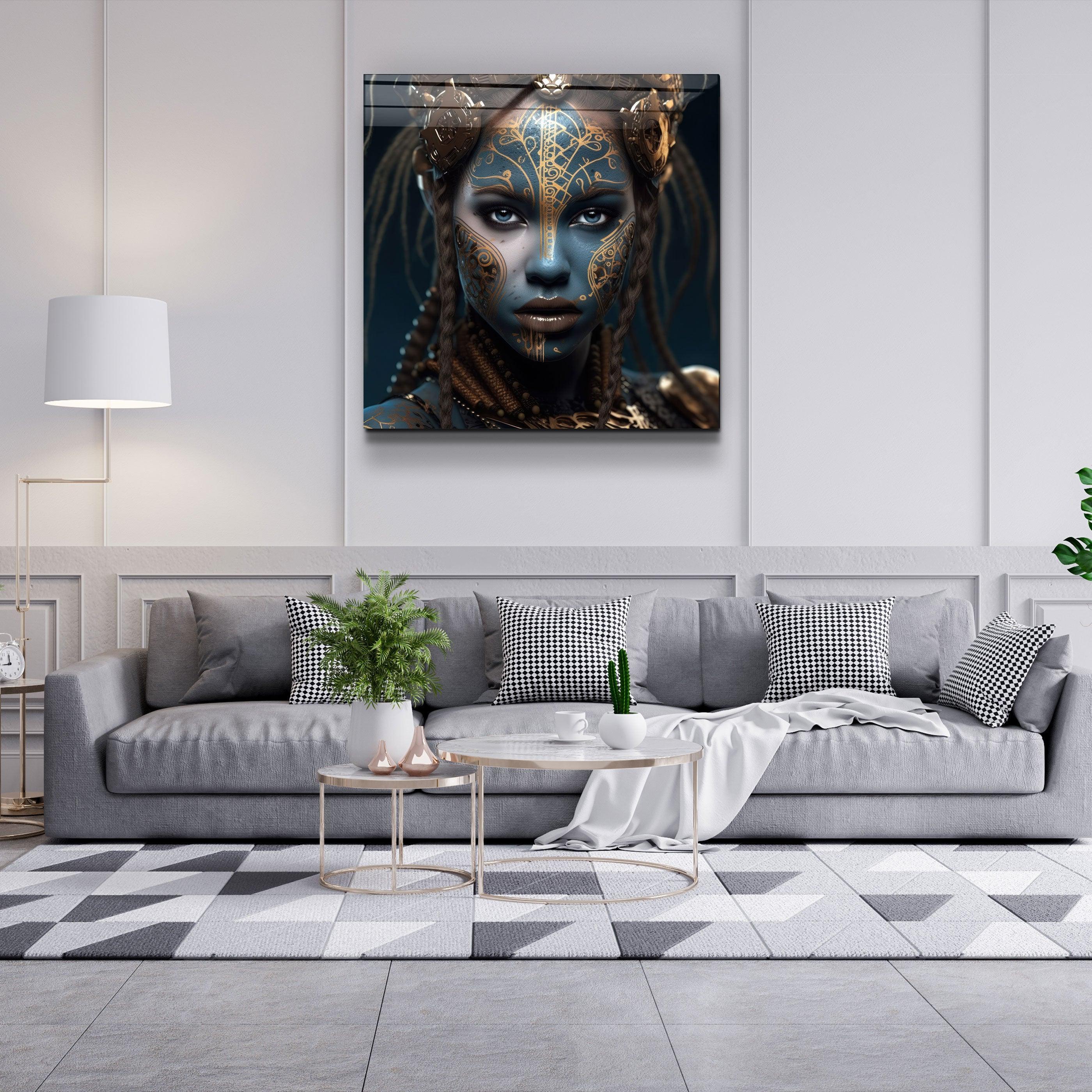 ."Woman Warrior 5". Secret World Collection Glass Wall Art - ArtDesigna Glass Printing Wall Art