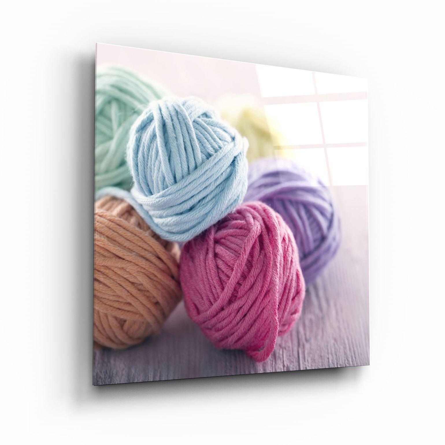 ・"Colored Yarn Balls"・Glass Wall Art - ArtDesigna Glass Printing Wall Art