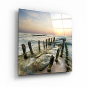 ・"Ruined Dock"・Glass Wall Art - ArtDesigna Glass Printing Wall Art