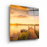 ・"Quay Yellow Sky"・Glass Wall Art