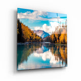Between Mountains | Glass Wall Art