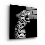 ・"Leopard Majesty"・Glass Wall Art