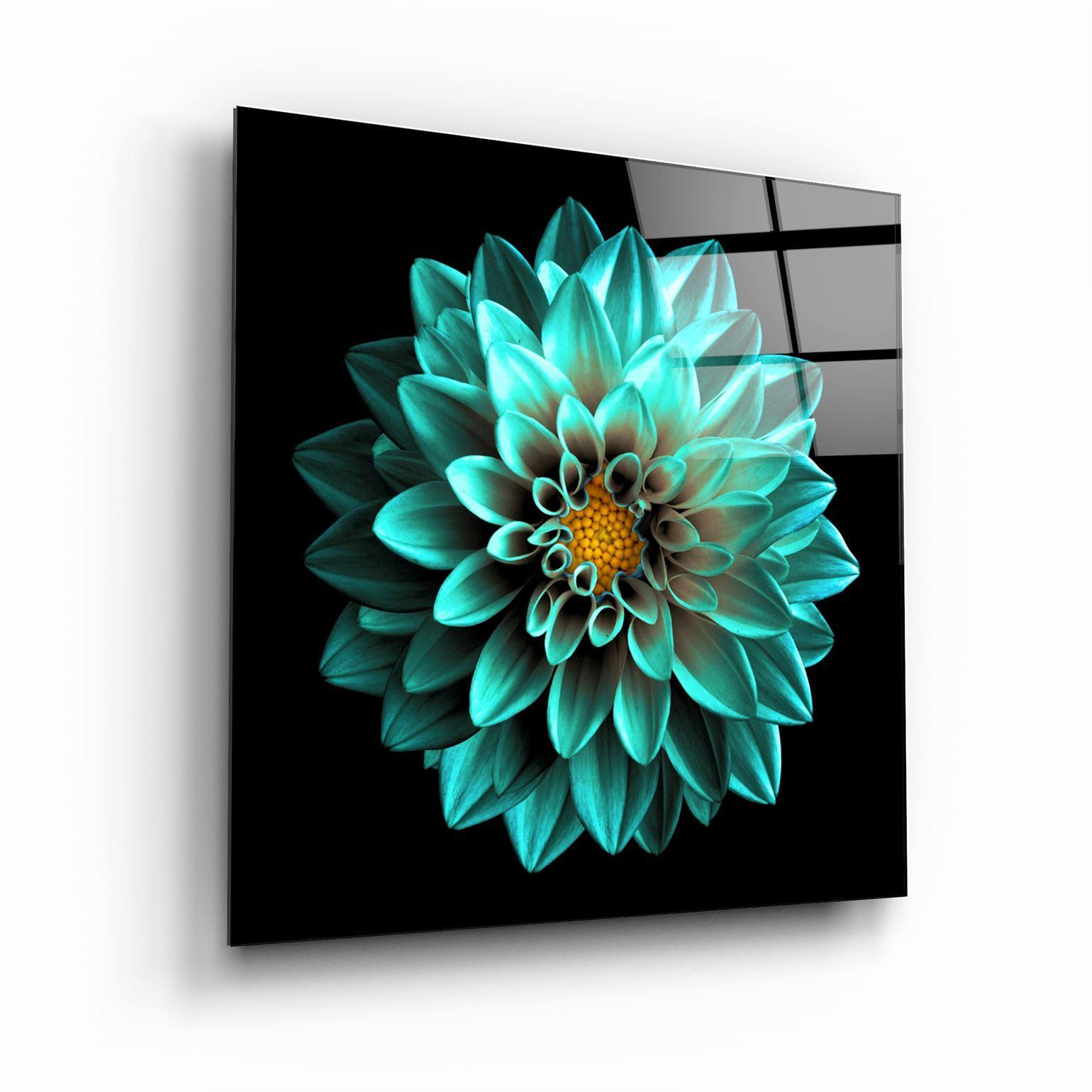・"Green Flower"・Glass Wall Art - ArtDesigna Glass Printing Wall Art