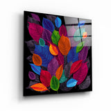 ・"Leaf Feast"・Glass Wall Art