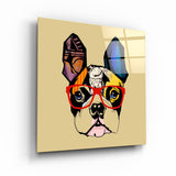 Abstract Dog Face | Glass Wall Art