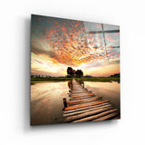 Dock and Landscape | Glass Wall Art