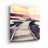 Sunset Landscape | Glass Wall Art