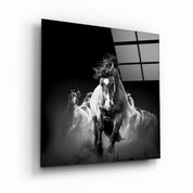 Gallop of the Free | Glass Wall Art - Artdesigna
