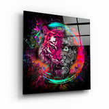・"Cosmic Power of the Tiger"・Glass Wall Art