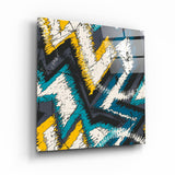 ・"Zig Zag"・Glass Wall Art