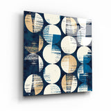 ・"Absctract Dots Blue"・Glass Wall Art