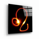 ."Leo Zodiac Symbol". Glass Wall Art