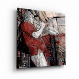 Abstract Musician V2 | Glass Wall Art