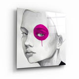 Purple Eye | Glass Wall Art