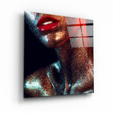 Silvery Make Up | Glass Wall Art