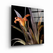・"Orange Flowers"・Glass Wall Art - ArtDesigna Glass Printing Wall Art