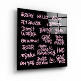 Words and Words | Glass Wall Art
