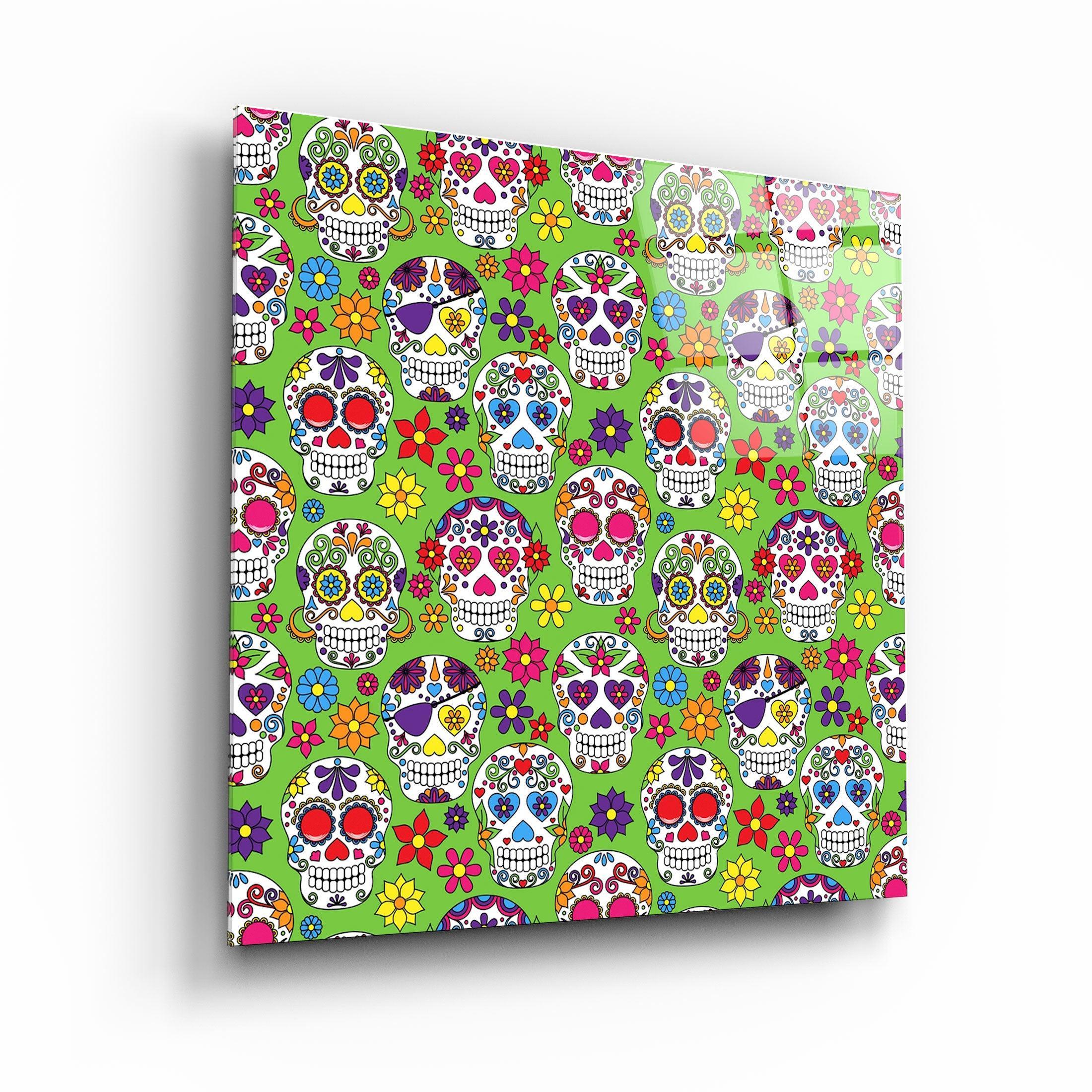 ・"Latino Skulls"・Glass Wall Art - ArtDesigna Glass Printing Wall Art