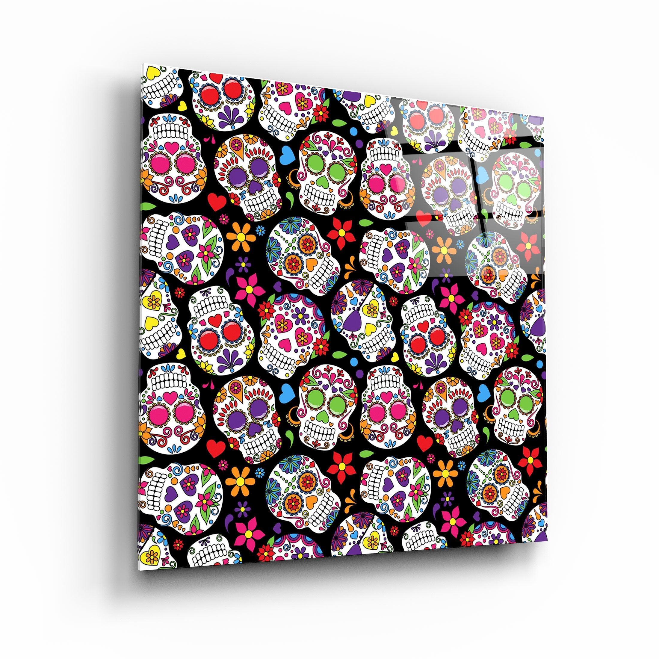 ・"Latino Skulls V2"・Glass Wall Art - ArtDesigna Glass Printing Wall Art