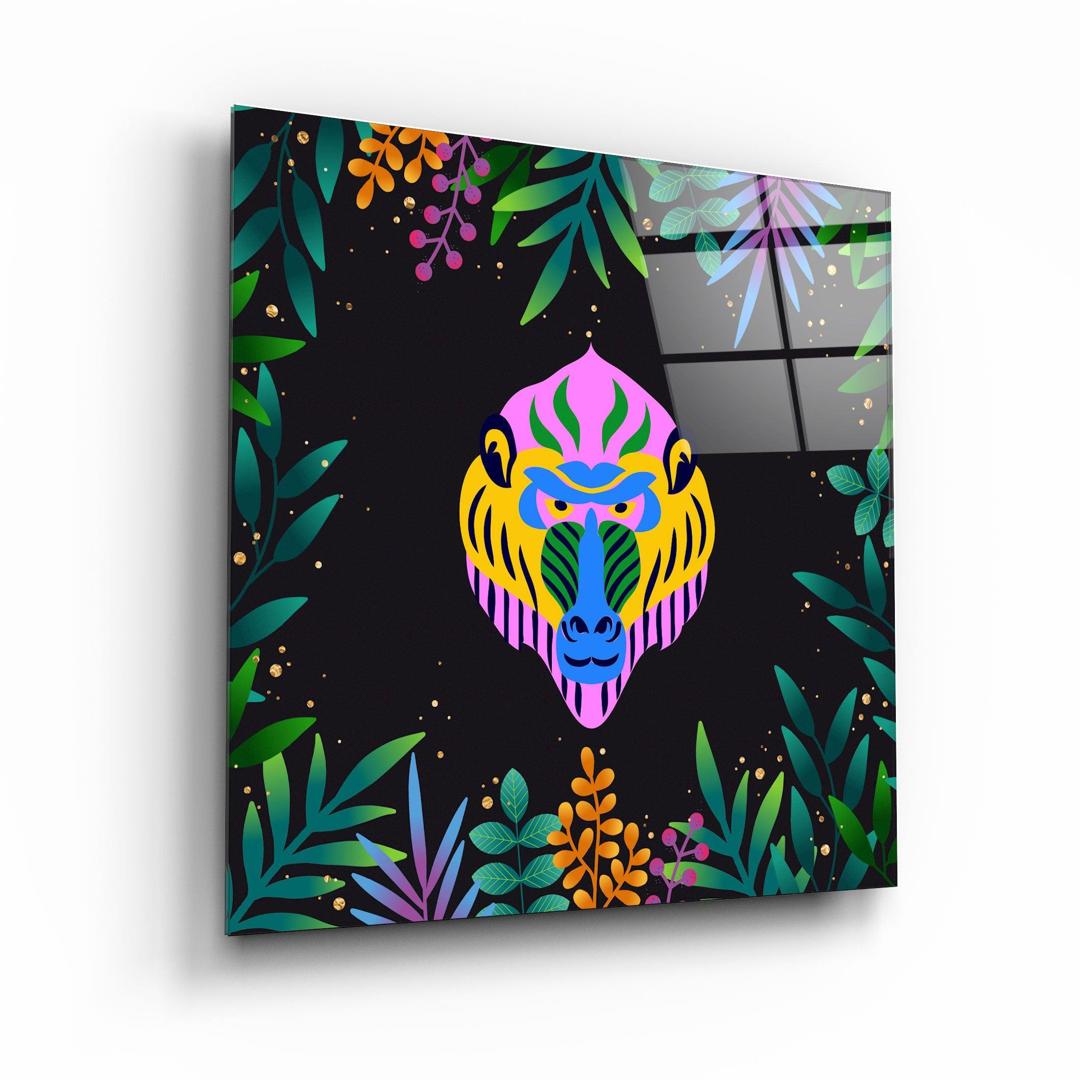 ・"Animal Republic-Baboon"・Designers Collection Glass Wall Art - ArtDesigna Glass Printing Wall Art