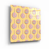 ."Retro Lollipops". Contemporary Collection Glass Wall Art