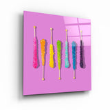 Sweet Sticks Retro | Glass Wall Art