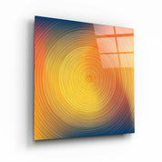 ."Yellow Hypnosis". Designer's Collection Glass Wall Art - ArtDesigna Glass Printing Wall Art