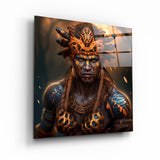 ."Warriors 3". Secret World Collection Glass Wall Art