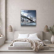 ・"Brooklyn Bridge"・Glass Wall Art - ArtDesigna Glass Printing Wall Art