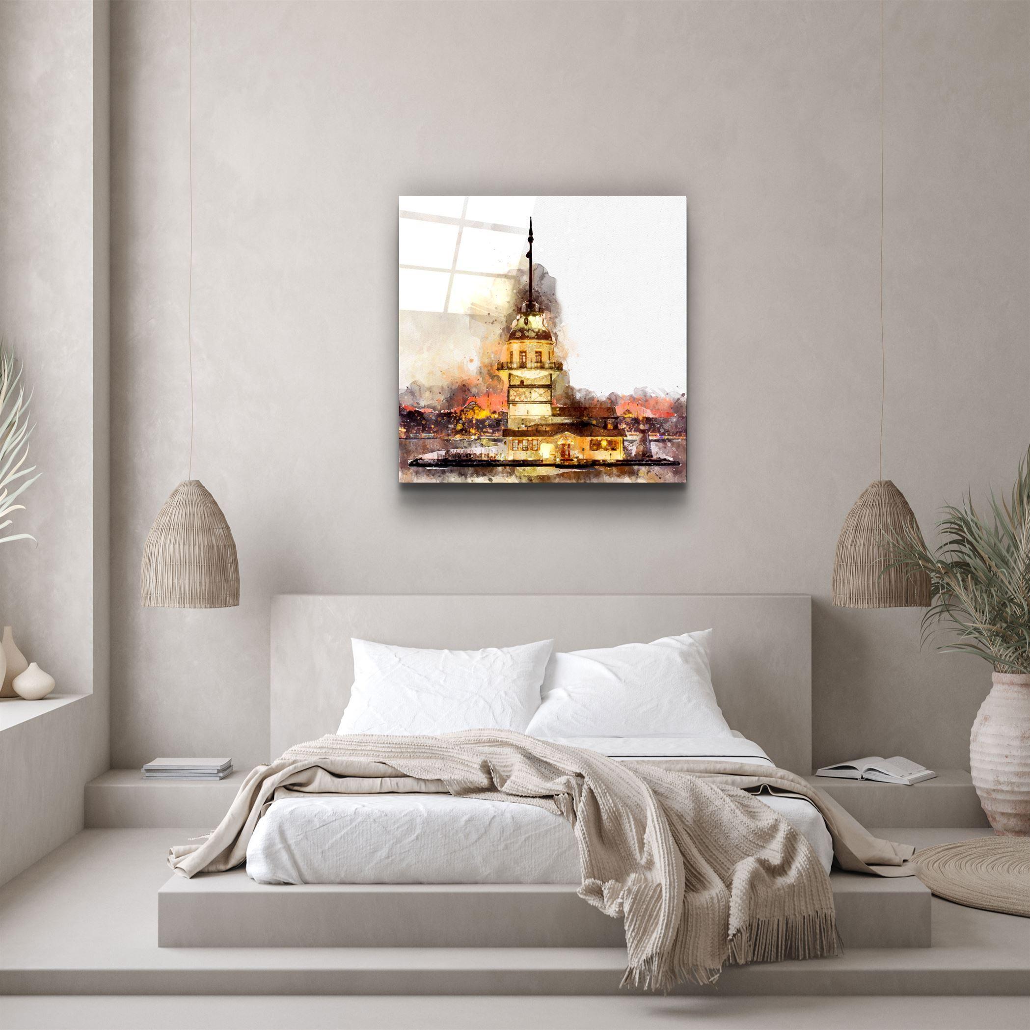Maiden's Tower-Turkey - Glass Wall Art - Artdesigna