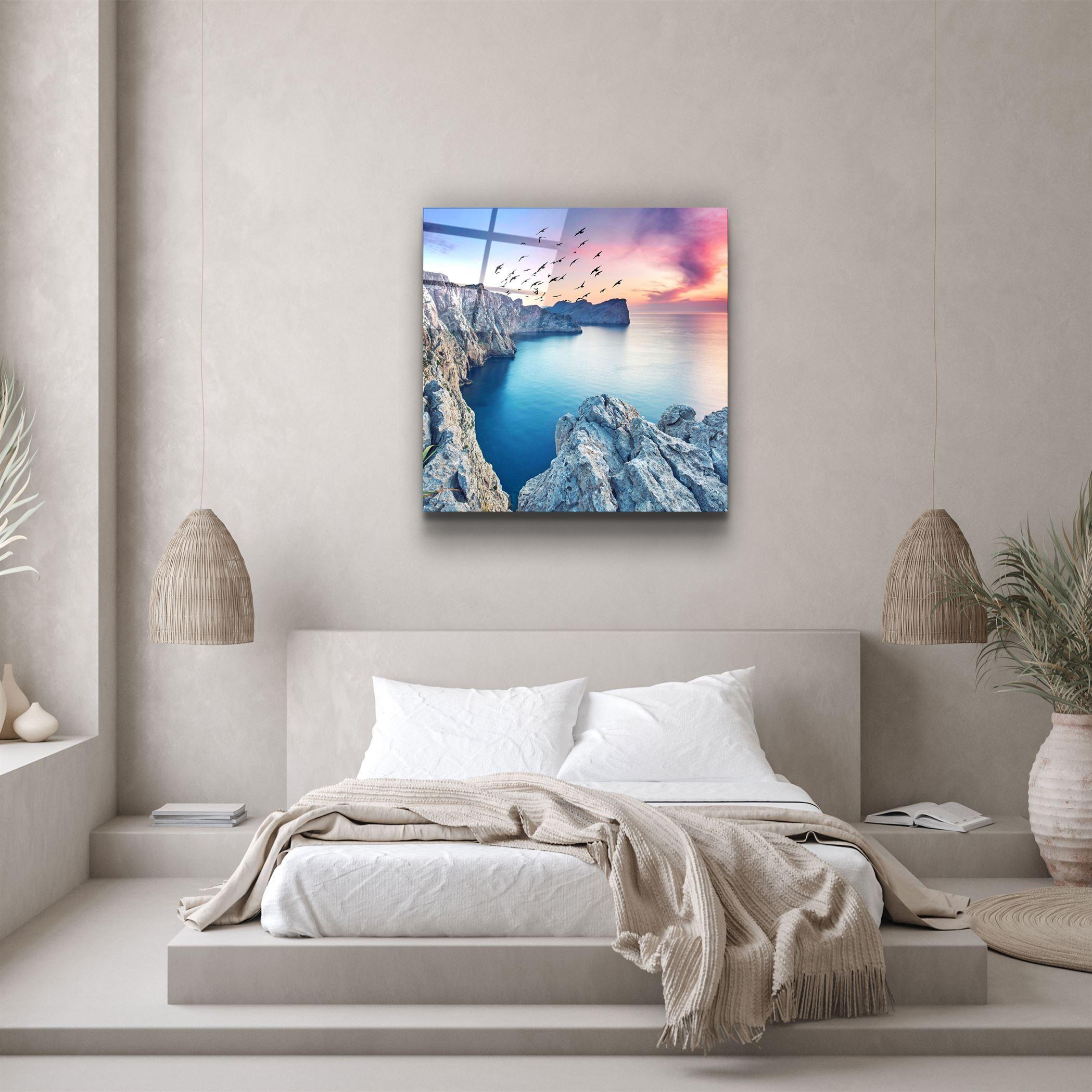 ・"Red Sunset"・Glass Wall Art - ArtDesigna Glass Printing Wall Art