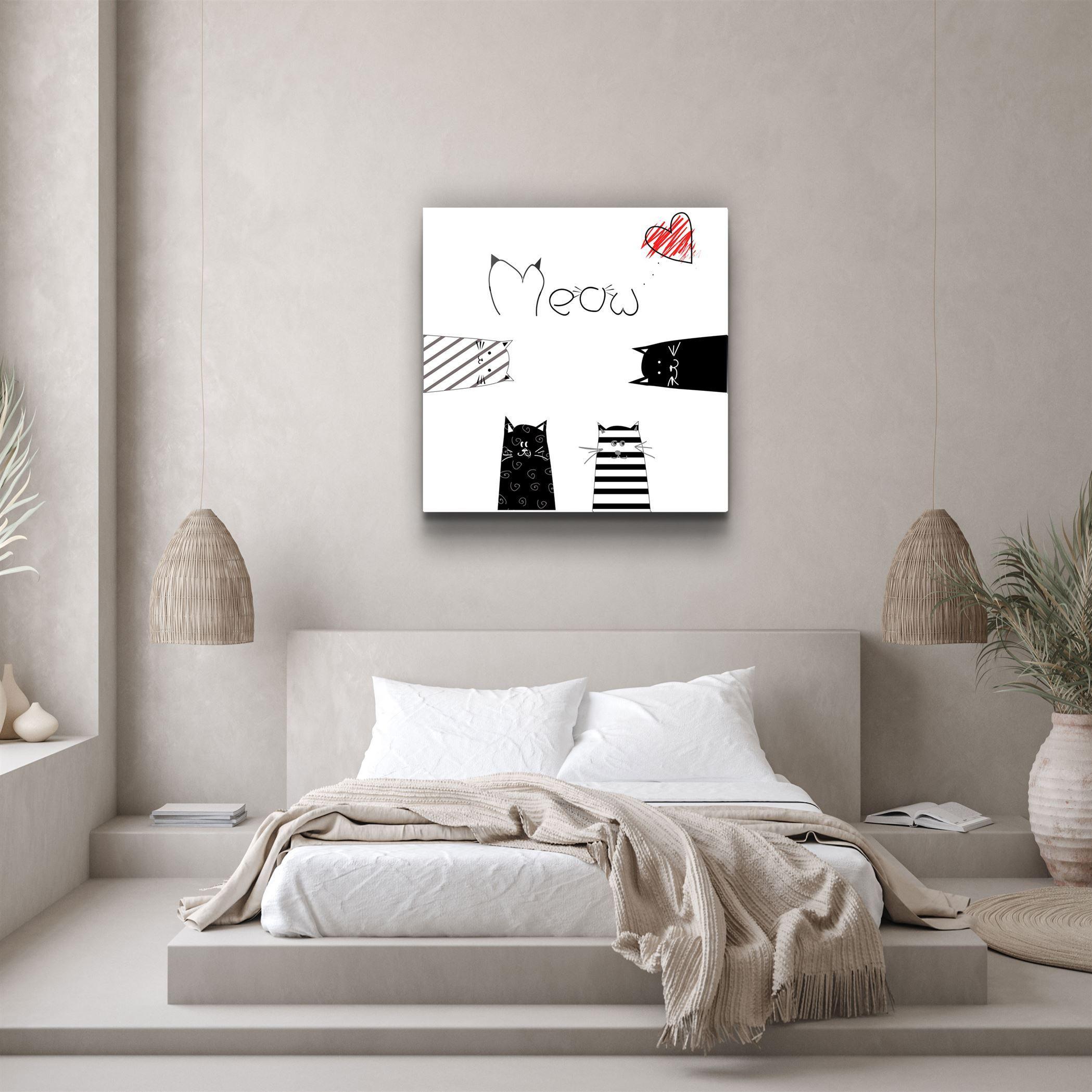 ・"Meow (Cat)"・Glass Wall Art - ArtDesigna Glass Printing Wall Art