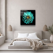 ・"Green Flower"・Glass Wall Art - ArtDesigna Glass Printing Wall Art
