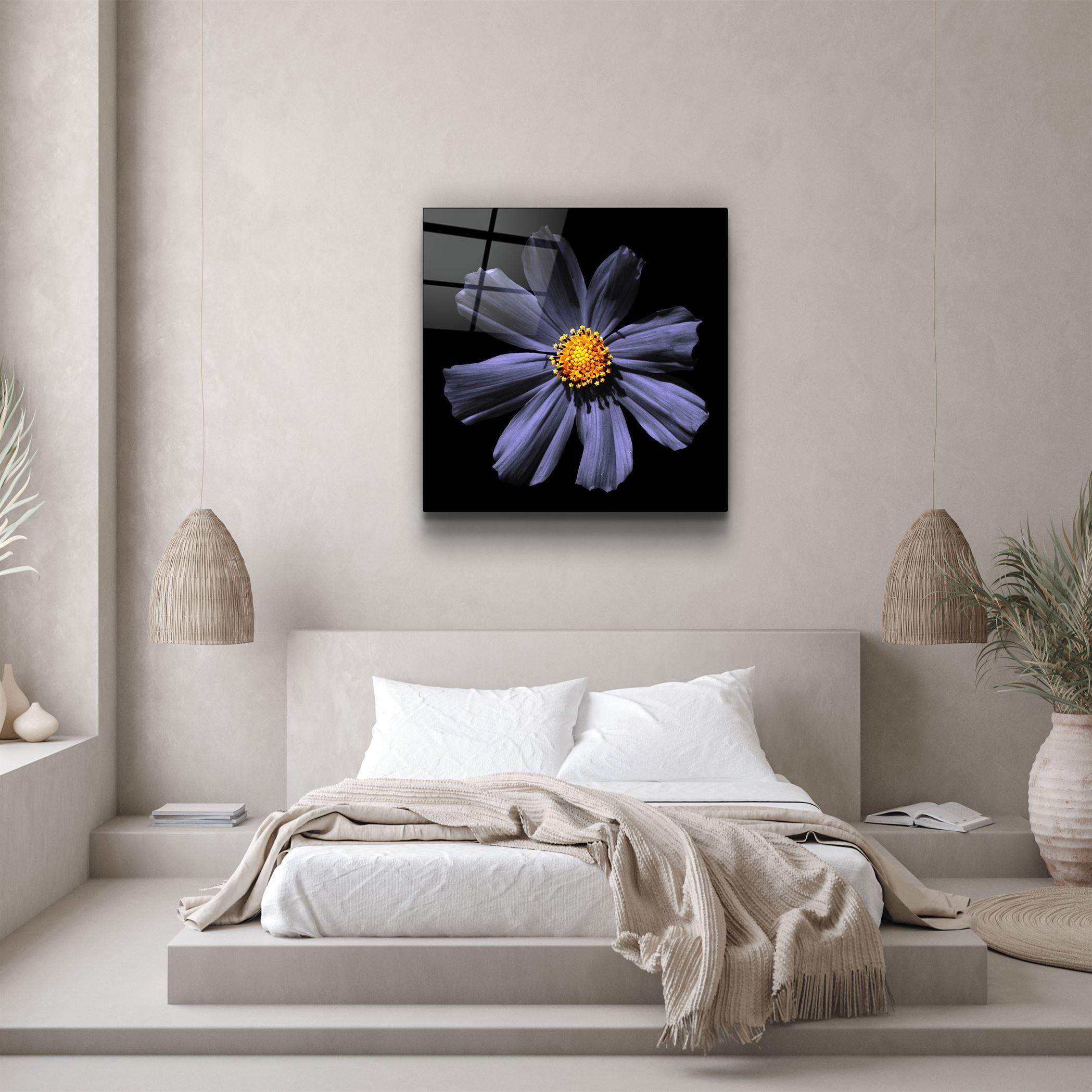 ・"Purple Flower"・Glass Wall Art - ArtDesigna Glass Printing Wall Art