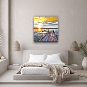 ・"Sunset Landscape"・Glass Wall Art - ArtDesigna Glass Printing Wall Art