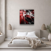 ・"Red Explosion"・Glass Wall Art - ArtDesigna Glass Printing Wall Art